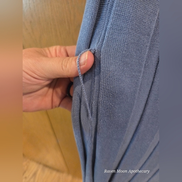 Blue Long Cardigan with Scarf - Picture 5 of 7